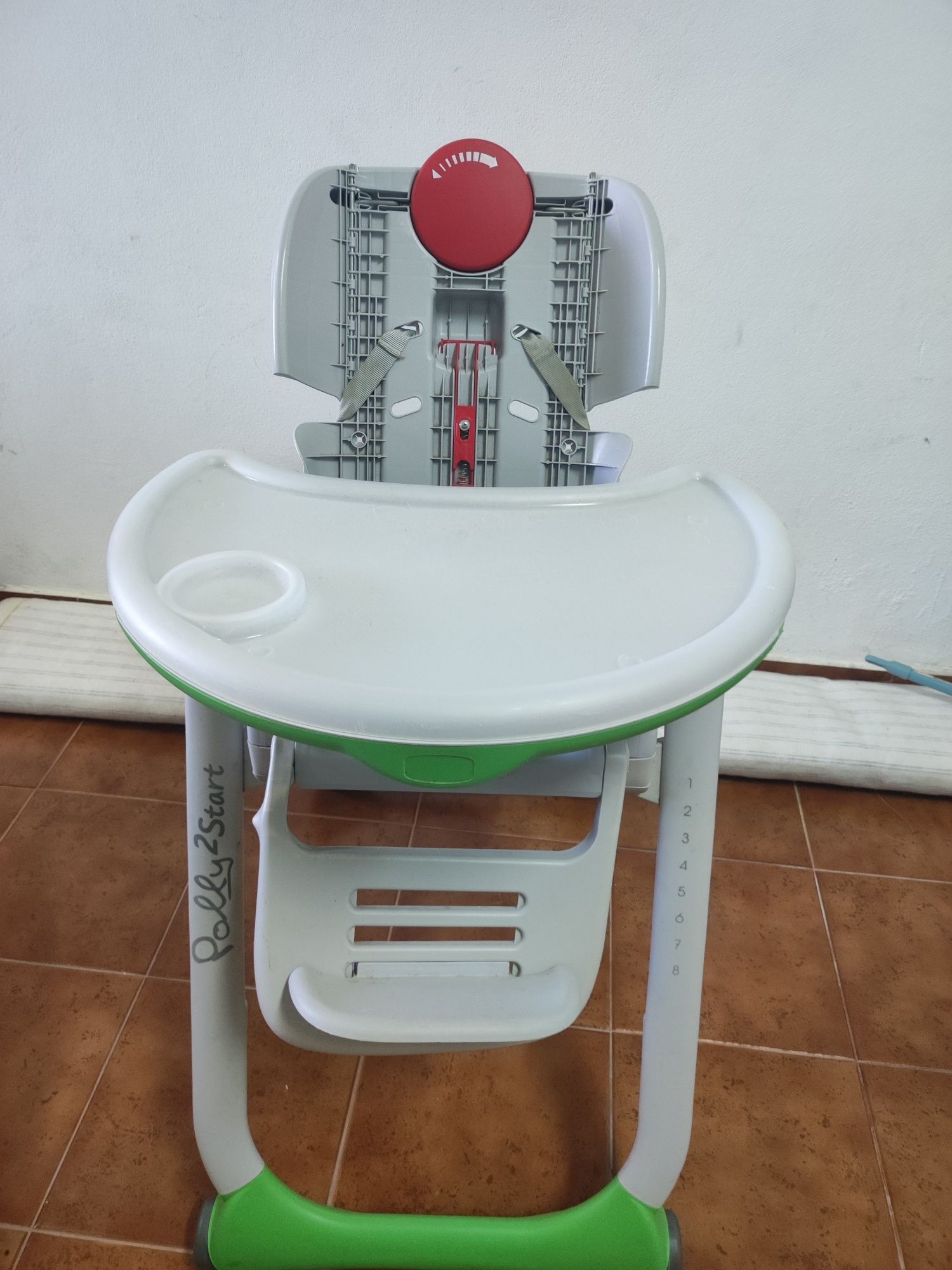 Cadeira de alimentação, bebé.