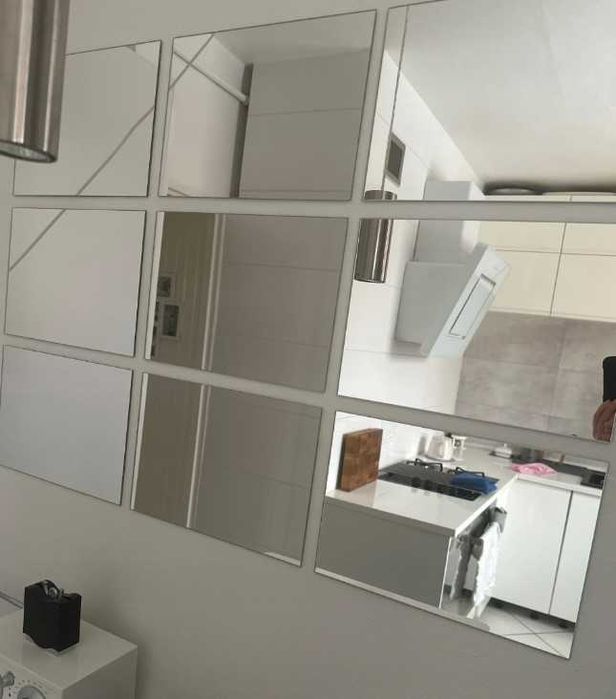 Zestaw 9 szt. luster ściennych naklejane lustro ścienne dekoracja