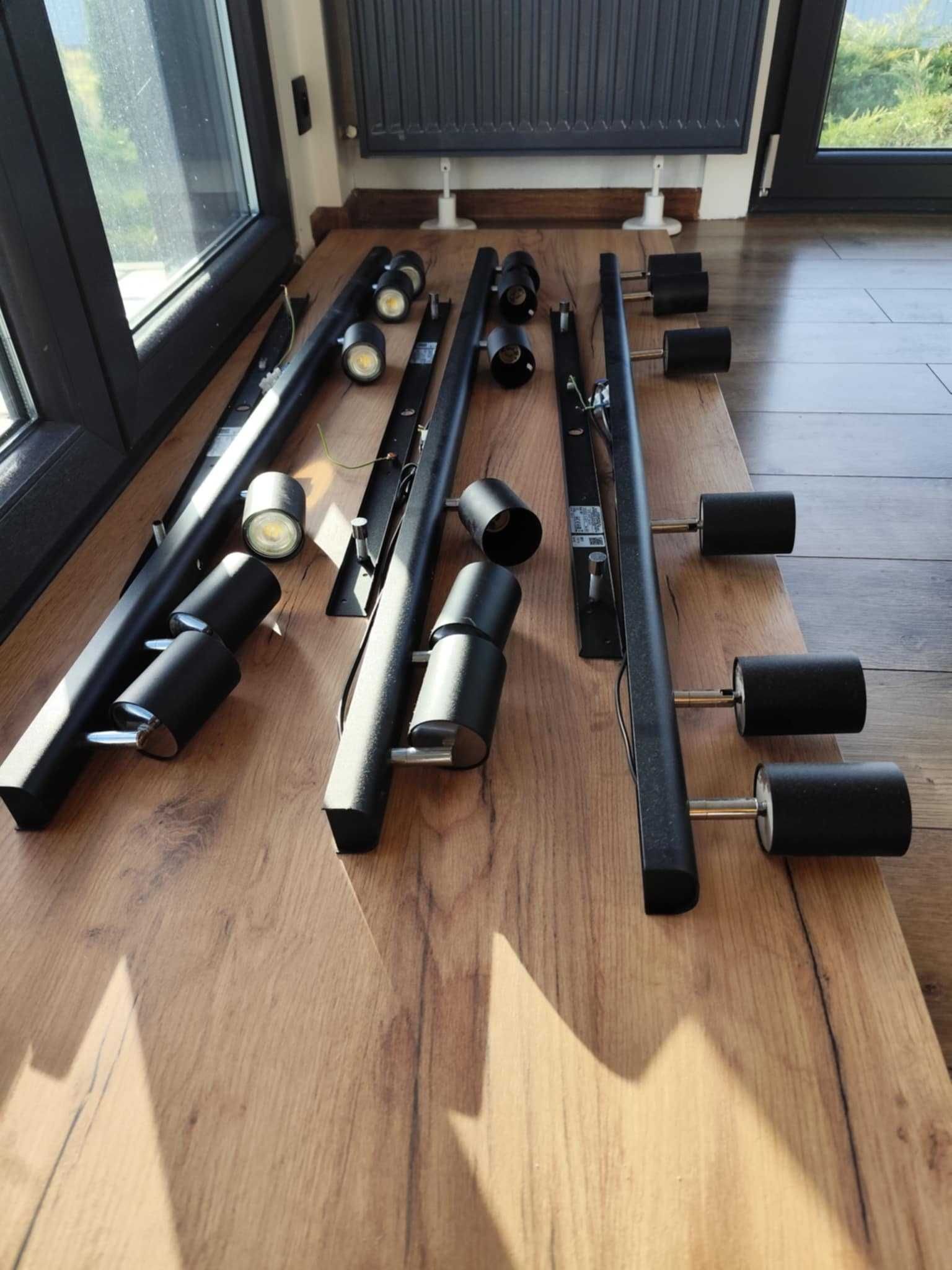 Trzy Lampy sufitowe ( 3x6 reflektorów )