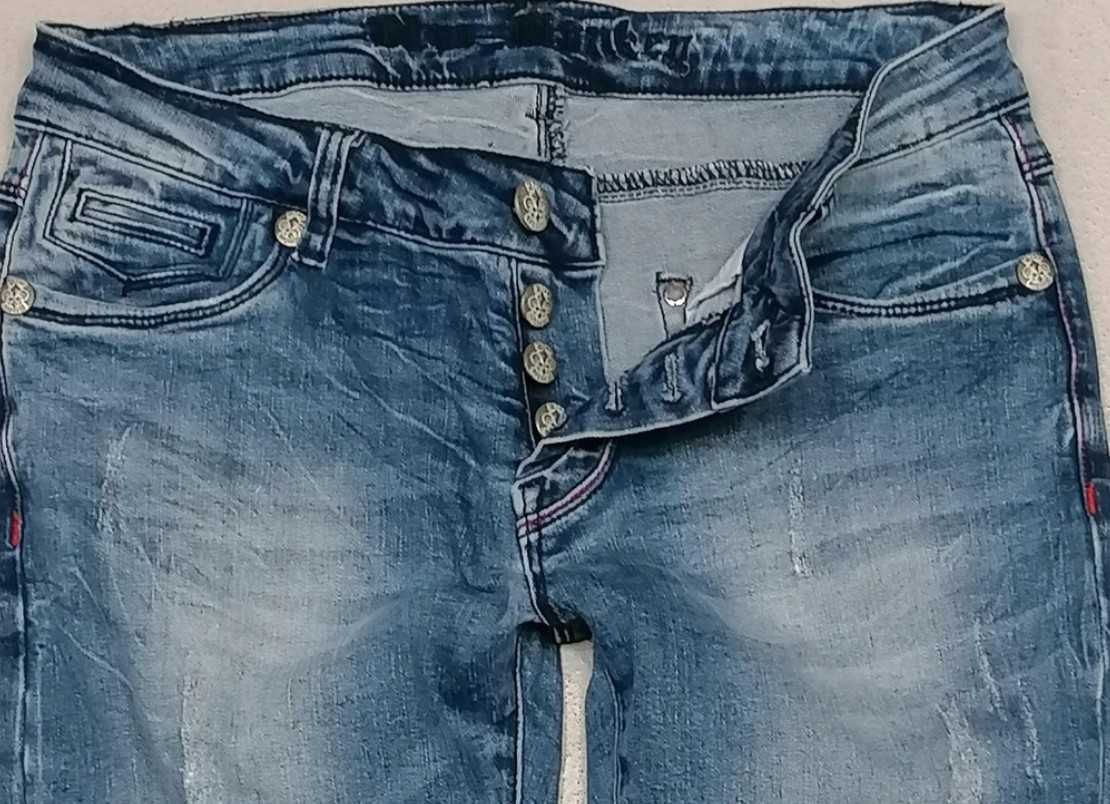 R) BLUE MONKEY oryginalne damskie spodnie jeansowe Roz.28/32