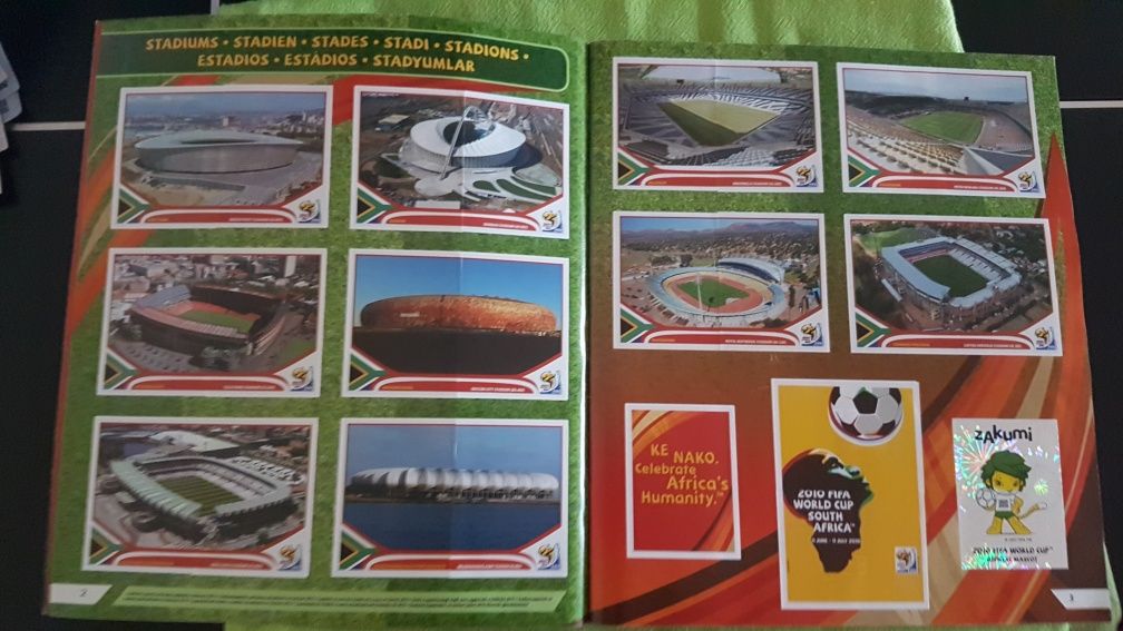 Caderneta completa de cromos Futebol África do Sul 2010