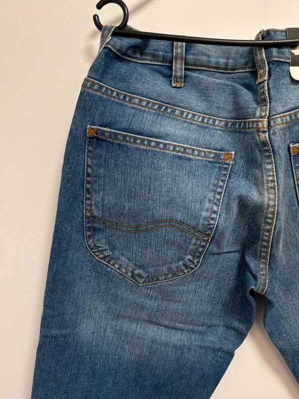 Spodnie męskie Lee Knox W31 L34 jasny denim proste jeansy 100% bawełna