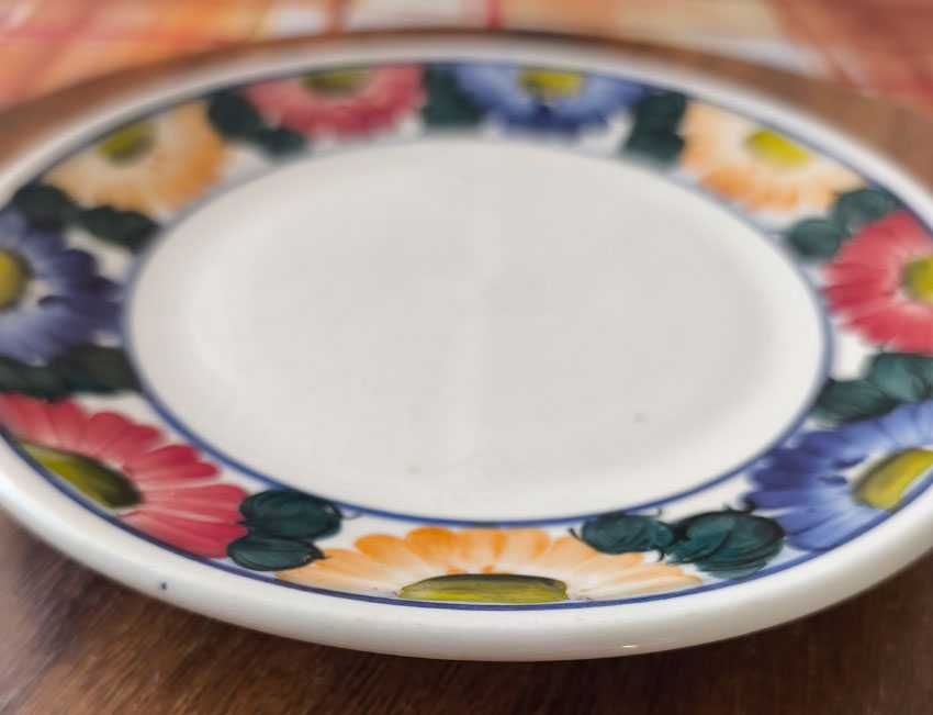 Talerz Deserowy Kolor Fajans Włocławek -  19 cm