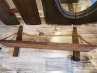 Stara drewniana półka ścienna, półka ścienna sosnowa,Vintage,Loft, PRL