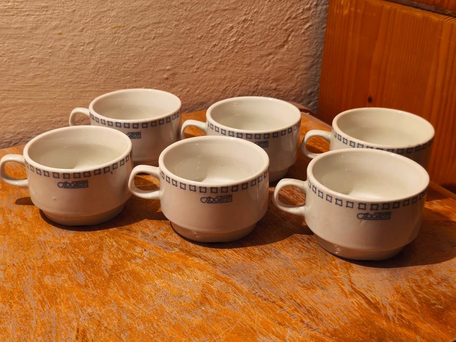 Filiżanka barowa Społem (kratka) Lubiana PRL