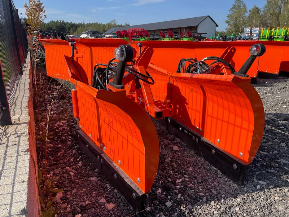 Pług do śniegu składany lekki METALTECHNIK strzałka dowóz cała pl