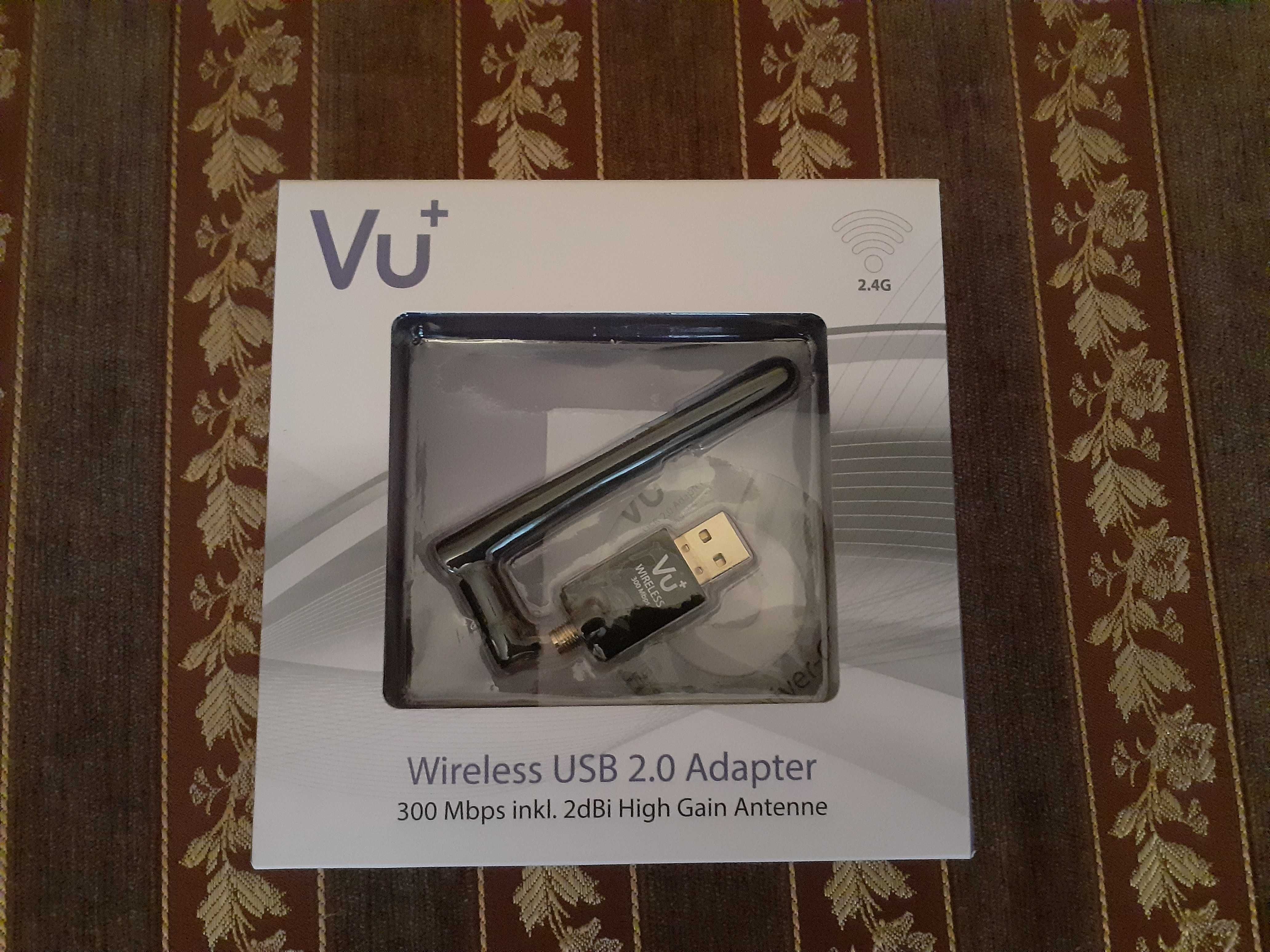 Adapter WiFi orginalny VU+ 300 mbps 2,4 GHz USB z anteną (Nowy!)