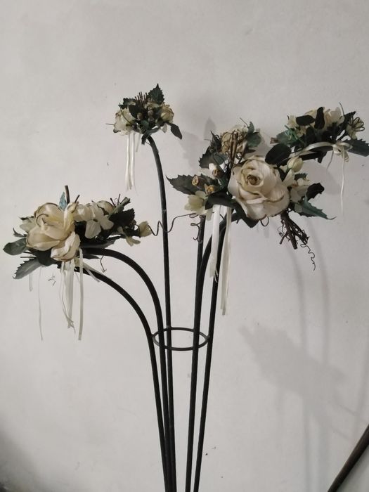 Stojak świecznik metalowy