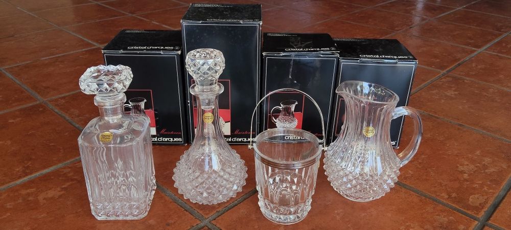 Conjunto Completo de Cristal d'Arques Longchamp - Vintage com Caixas O