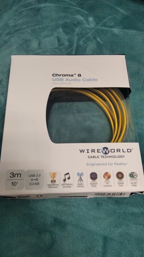 Kabel WireWorld Chroma 8 USB 2.0 A-B(C2AB) 3m.