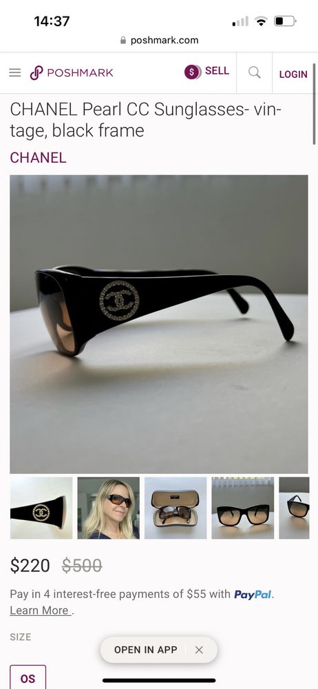 Chanel cc pearl vintage glasses 5083-H окуляри сонцезахисні prada