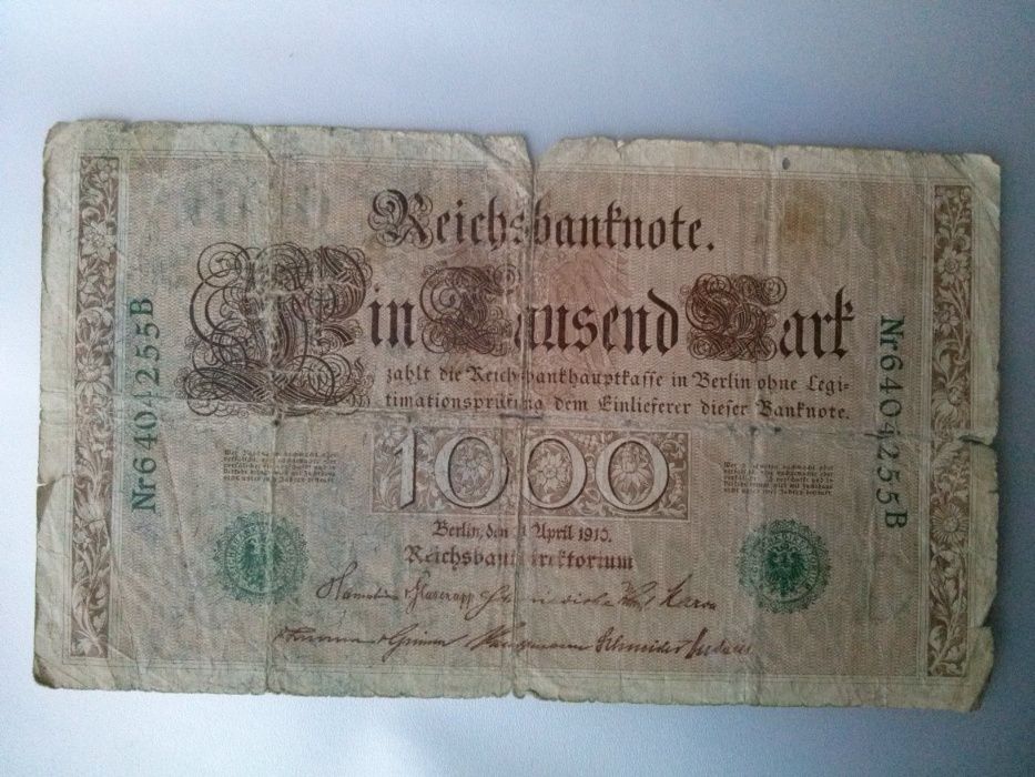Banknot 1000 Marek 1910 r.