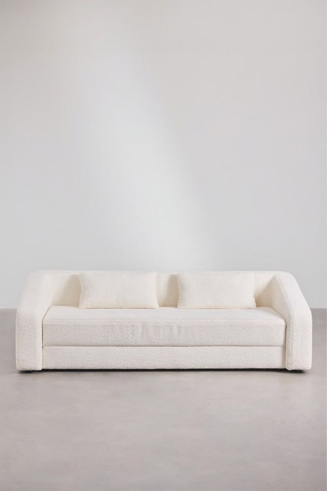 Sofá-cama Sklum Dalila novo (3 lugares, tecido bouclé)