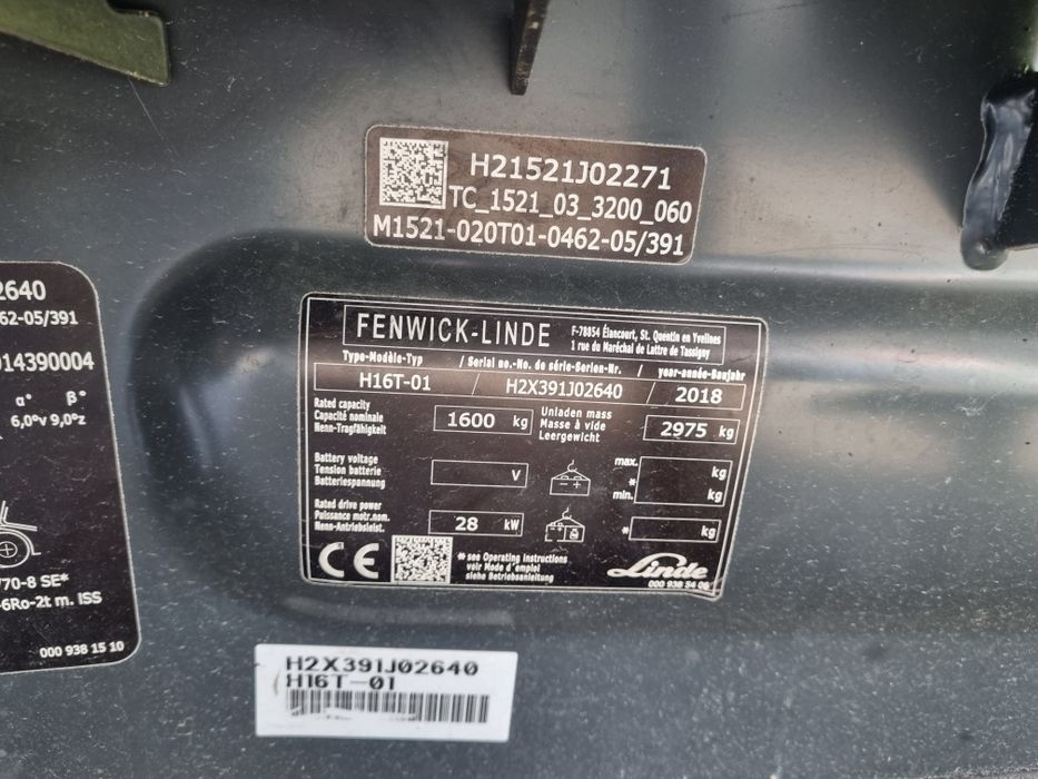 Linde H16T 2018rok triplex 4.7m  Wózek Widłowy Terenowy