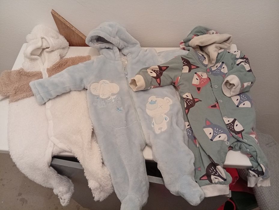 Kombinezony niemowlęce zestaw 56