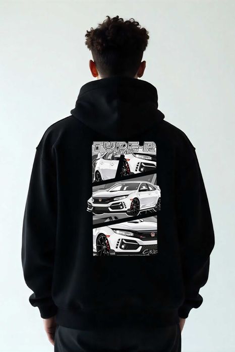Męska Czarna Bluza M Honda Civic TypeR