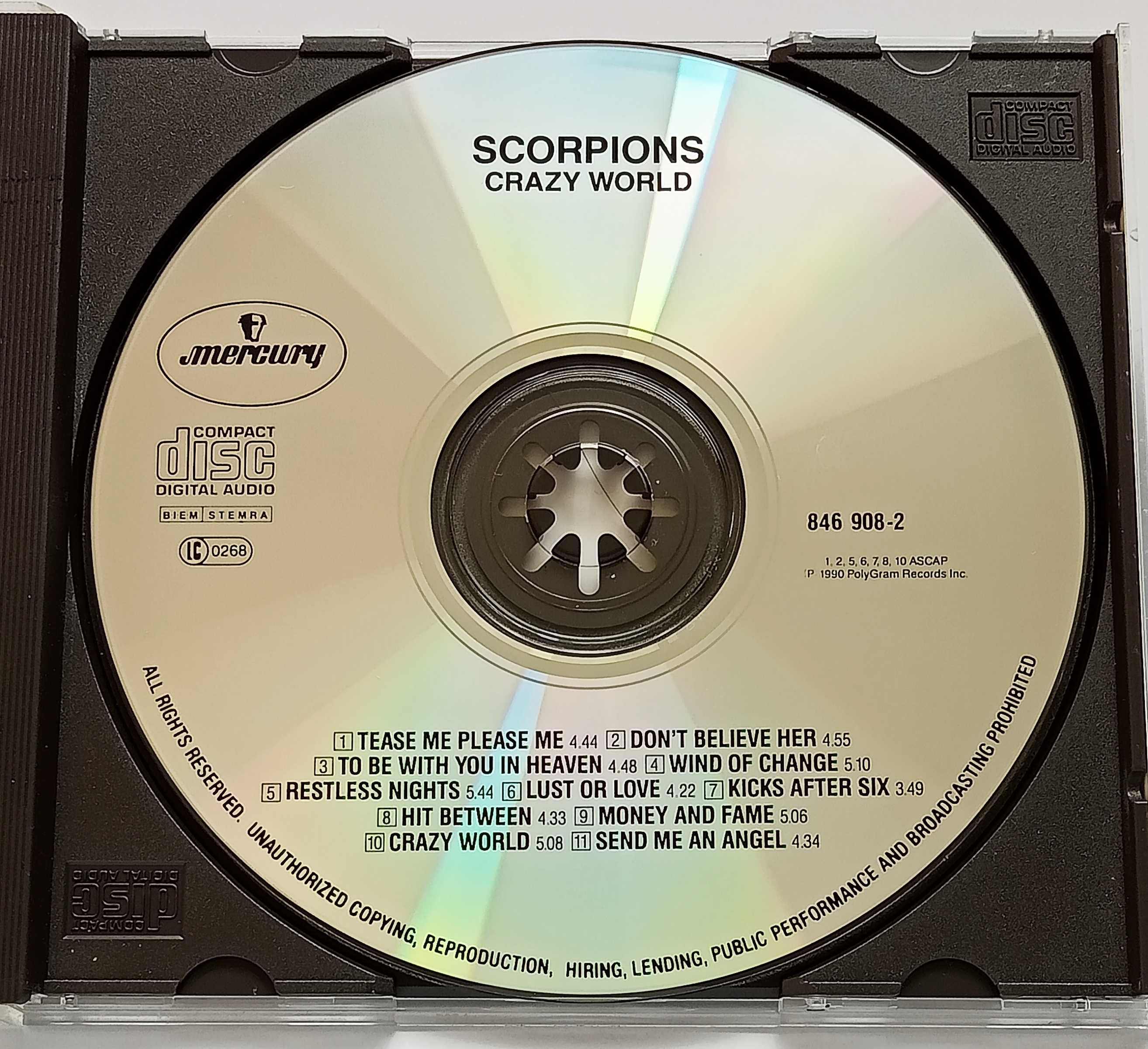 Scorpions – Crazy World CD 1990, stare wydanie !