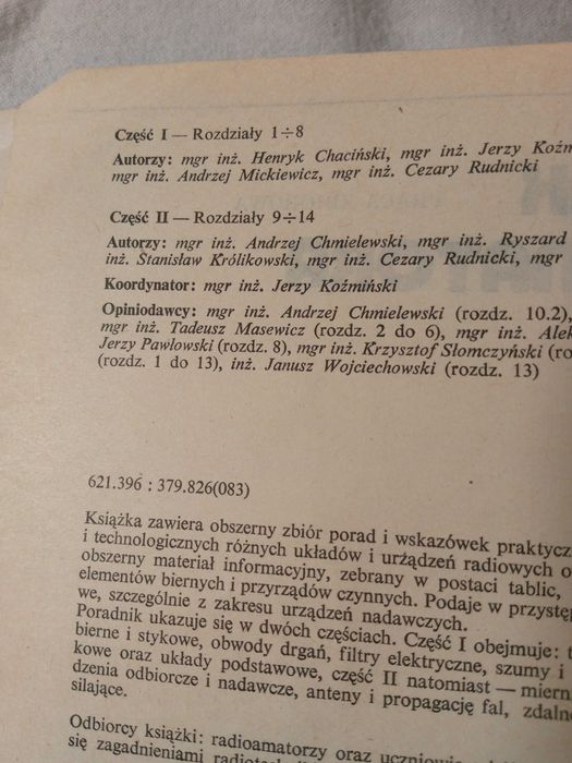 Książka Poradnik Radio Amatora Część I - Brak tylnej okładki
