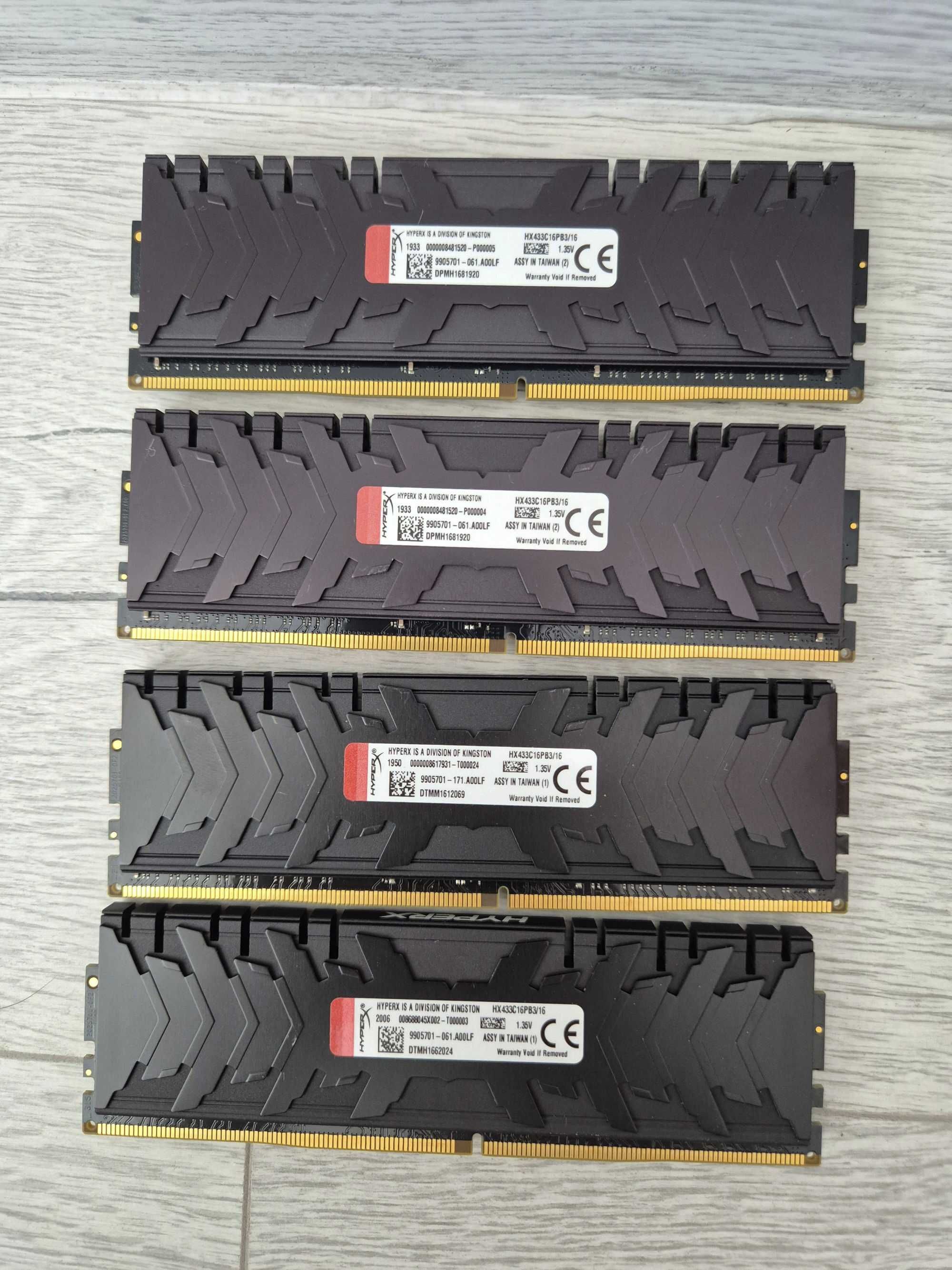 пам'ять DDR4 64GB Kit (4x16) 3333MHz CL16 HyperX PREDATOR. Trade-in