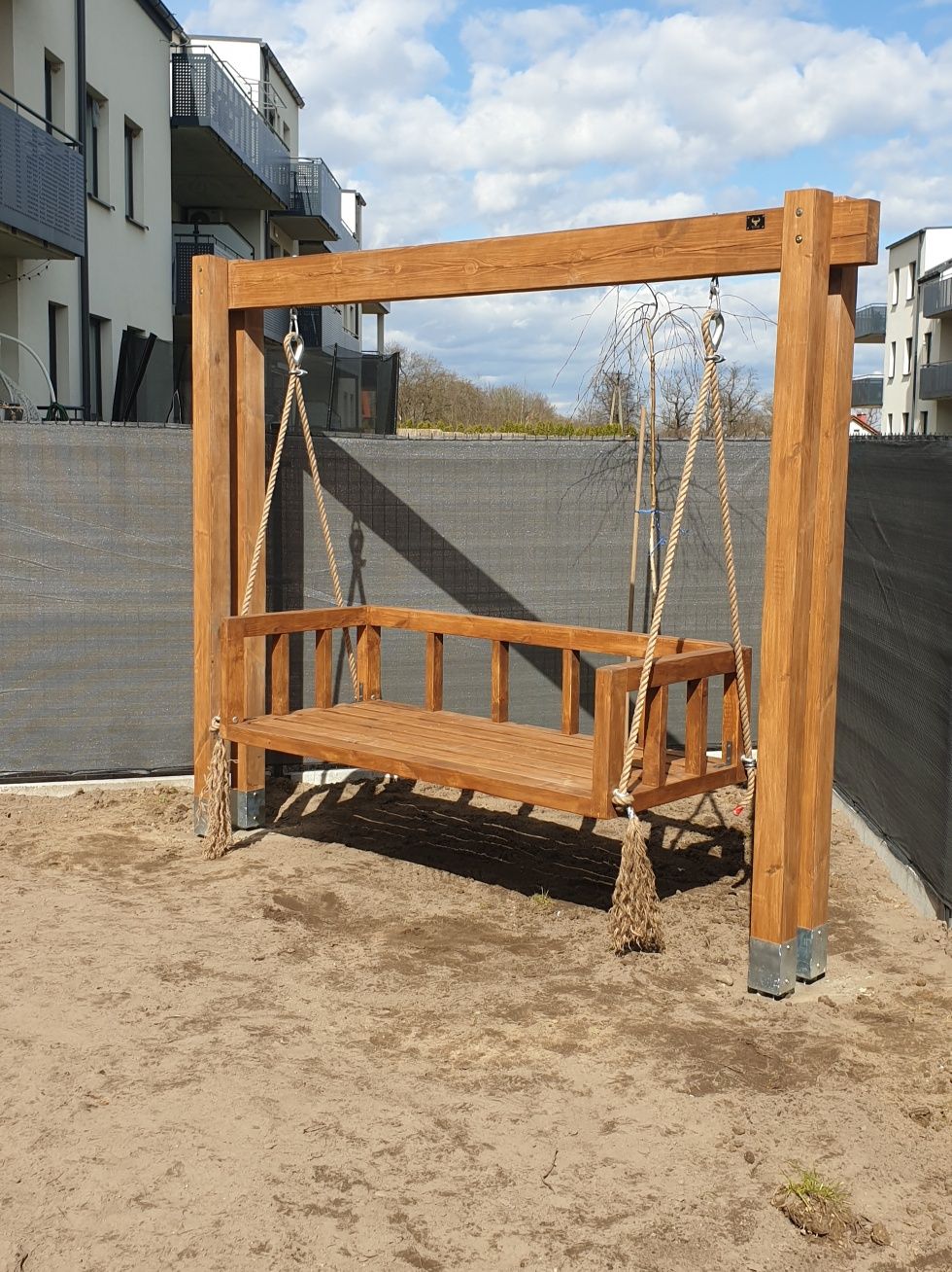 Hustawka Na Slupach Diy Nowoczesna Z Kantówek Na Linach Solidna