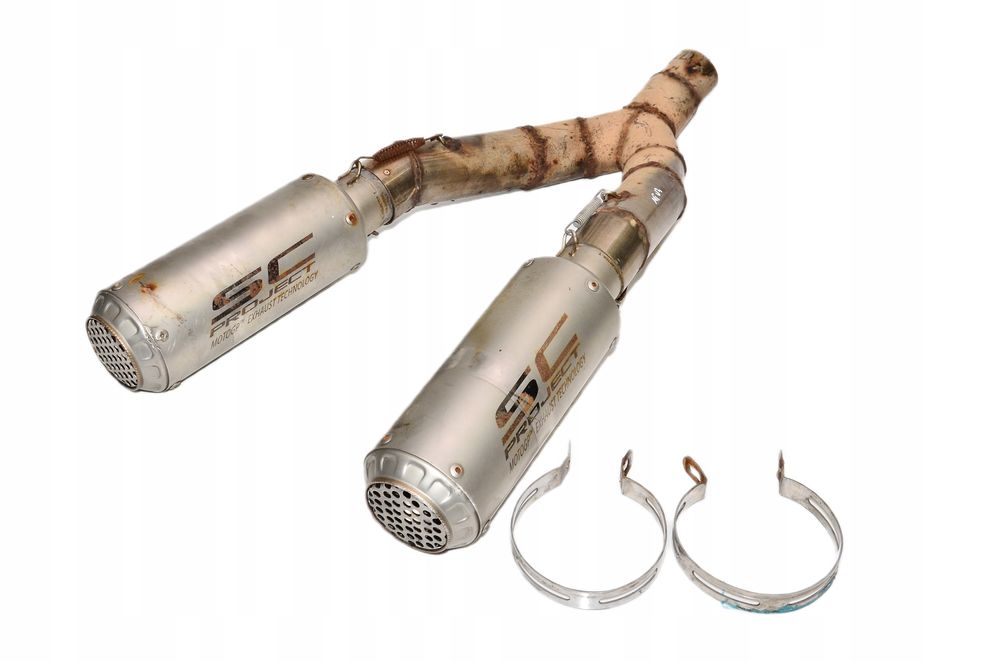 Tłumiki Wydechy Przelotowe Yamaha MT-03 MT03 660 06-13 + Łącznik