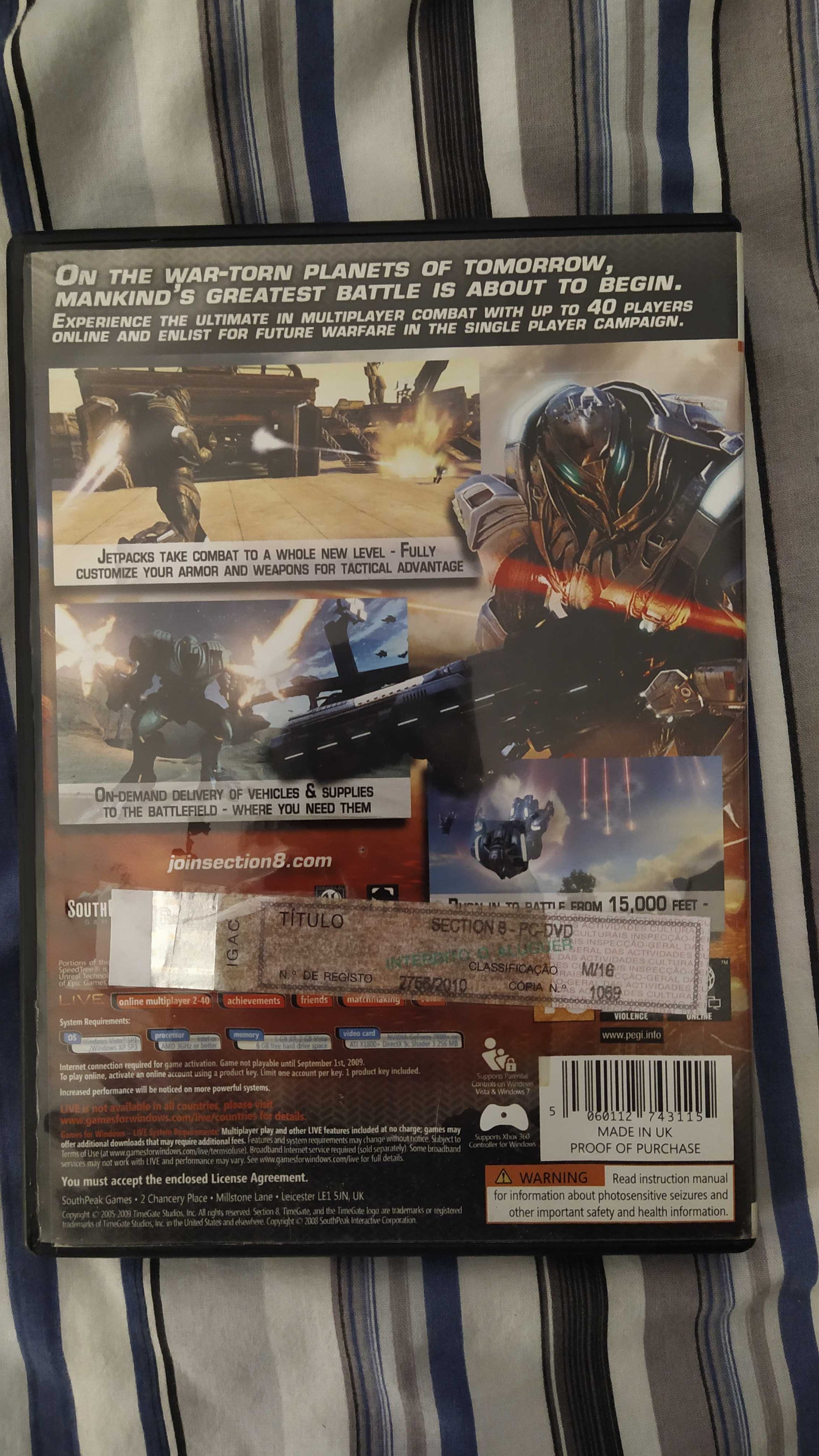 Jogo Section 8 para PC