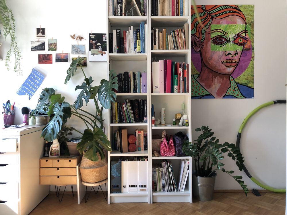 Plakat grafika twarz kolorowy duży b1 100x70cm sztuka ekspresjonizm