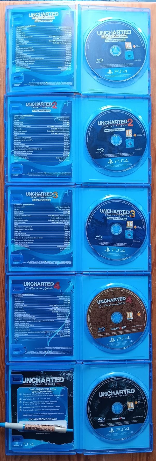 Colecção 5 Jogos UNCHARTED PlayStation 4