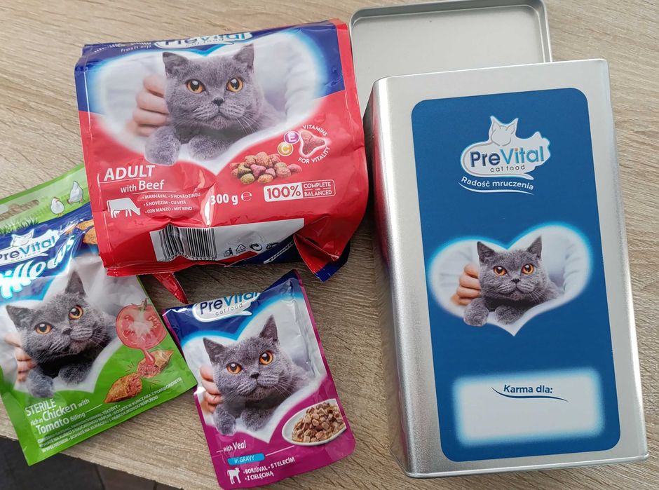 Zestaw karmy dla kota prevital