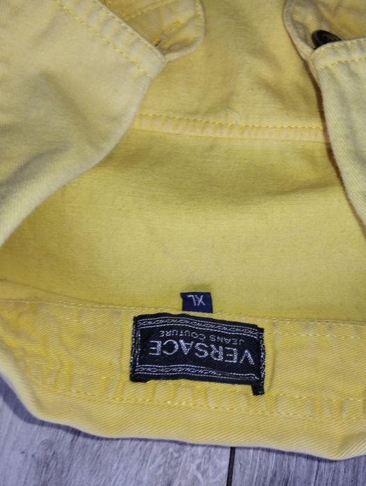 Unikatowa vintage żółta koszula dżinsowa Versace jeans couture XL