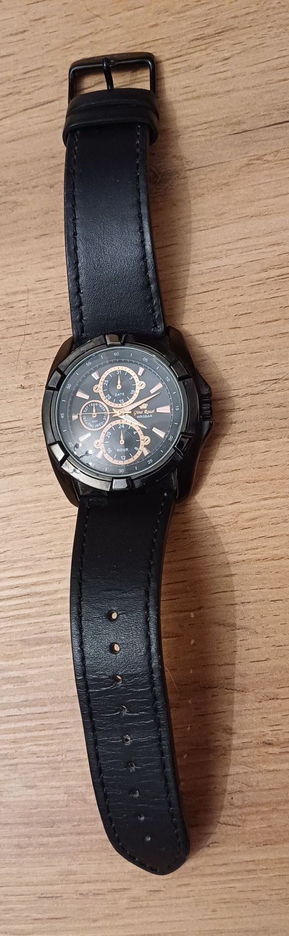 Zegarek męski Gino Rossi 003518A Skóra Czarny Stylowy
