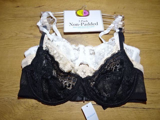 Primark biustonosz koronkowe nowe 3 szt 80 C