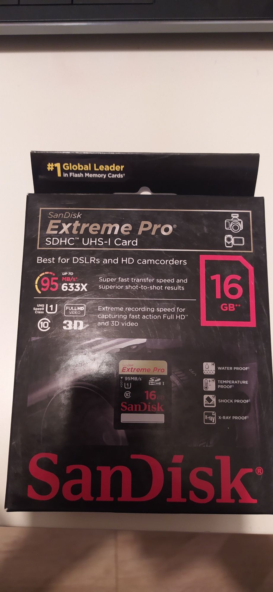 karta San Disk SD Extreme Pro SDHC UHS-I 16Gb, read/write: 95/90 mb/s