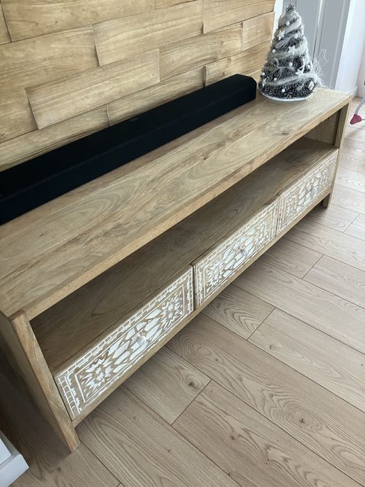 Szafka RTV drewno mango kolonialna, indyjska