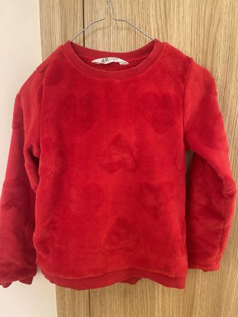 Bluza czerwona ciepła H&M 122/128
