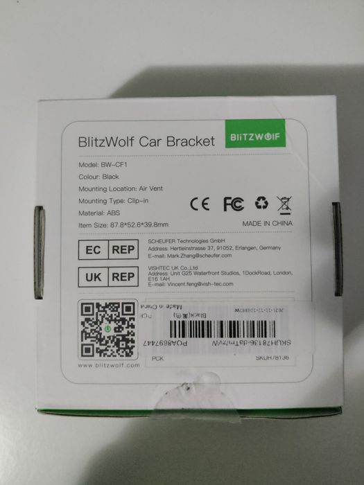 Suporte de telemóvel para carro BlitzWolf BW-CF1