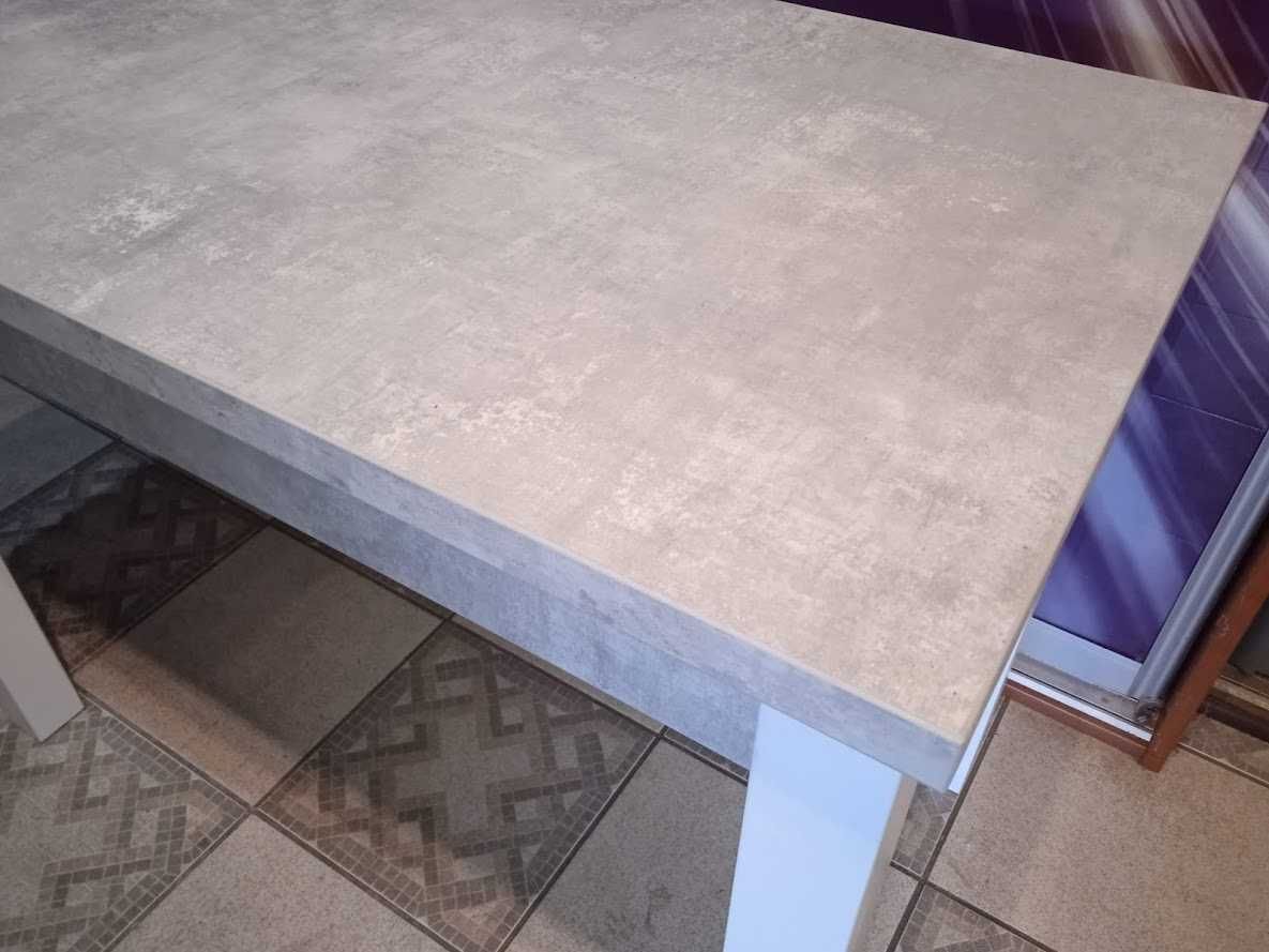 STÓŁ 90X60  blat3cm beton jasny  nogi białe inne wymiary kolory