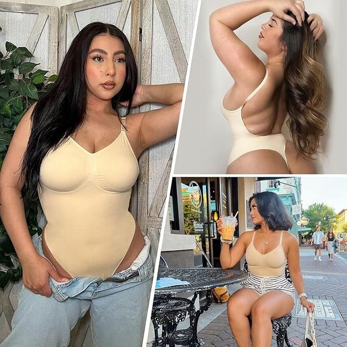YIANNA Body Modelujące dla Kobiet z Mocnym Wycięciem na Plecach XXL