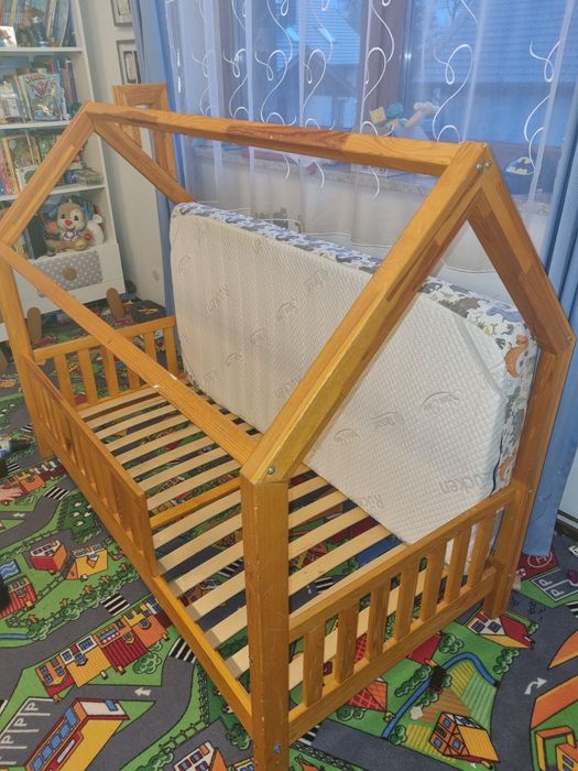 Łóżeczko domek Luletto 160x80 z materacem