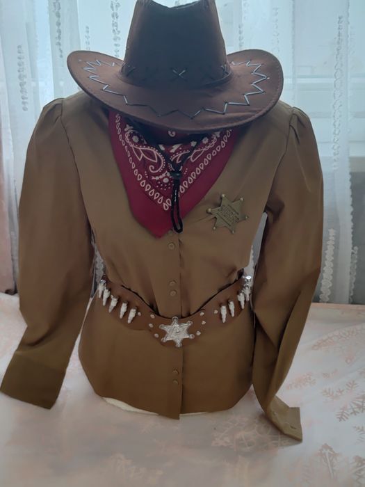 Świetny strój przebranie kobieta kowboj kowbojka 5 cześci roz 16/42