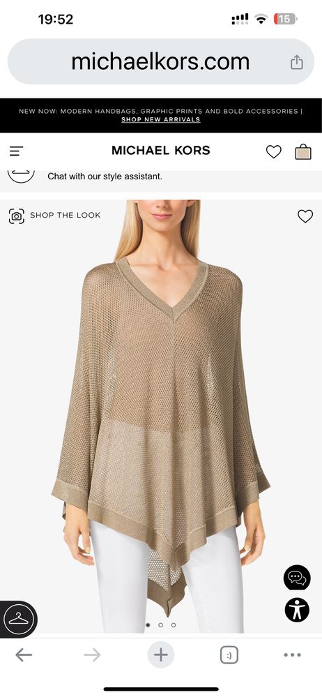 Michael Kors złote poncho, nowe