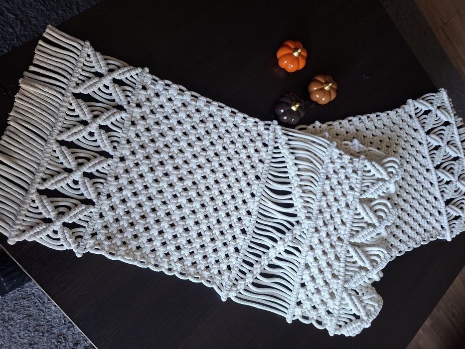 Bieżnik 150x32 Makrama Handmade styl Boho