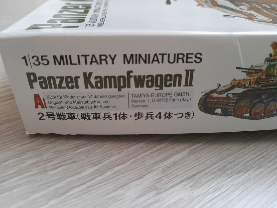 Tamiya Panzerkampfwagen II Ausf. F/G model 1:35 kolekcja 1971r wojna