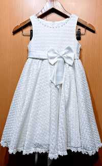Платье нарядное белое 122-128