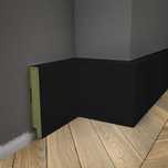 Czarna listwa przypodłogowa MDF wilgocioodporna 7szt 16 x 100 dł.244cm
