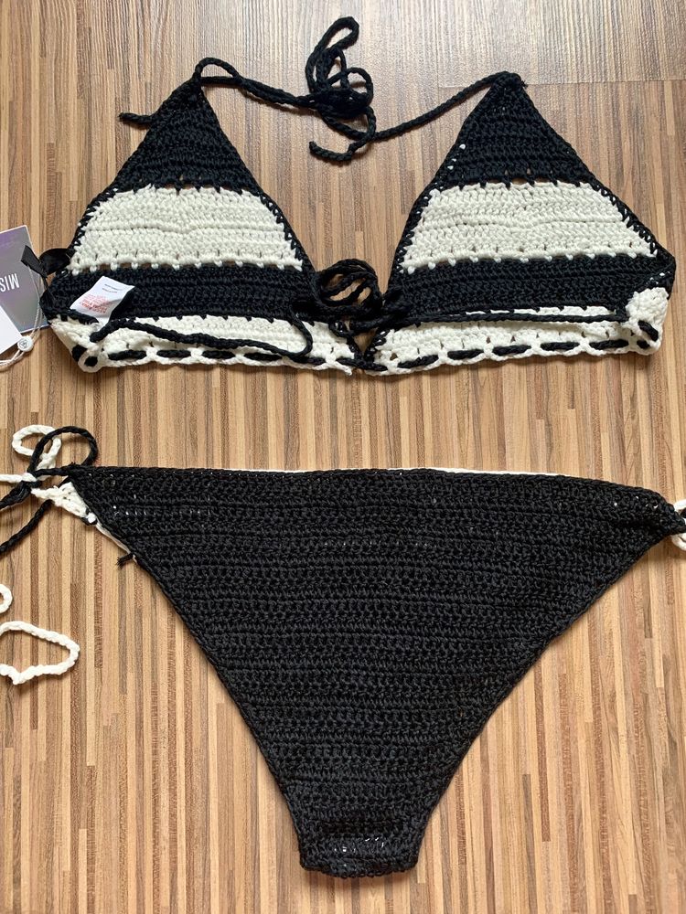 Nowy stroj kąpielowy dzianinowy bikini r. L