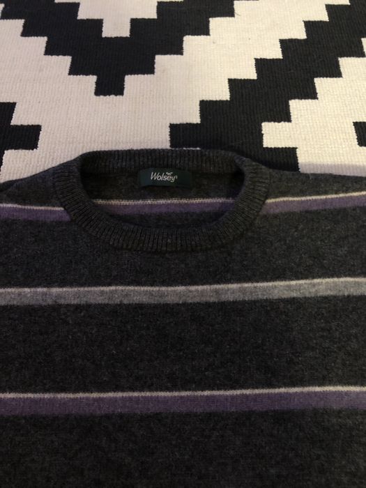 Welniany sweterek w paski meski