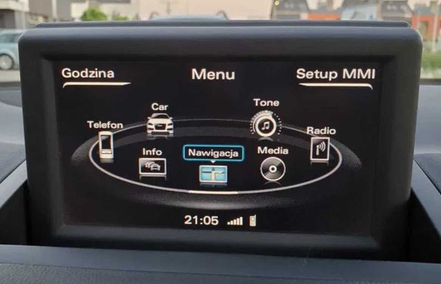 Konwersja USA-EU Audi RMC A6 Q3 A1 Polskie menu Mapa DOJAZD