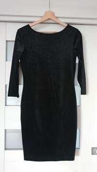 Sukienka Top Secret 36 czarna brokatowa