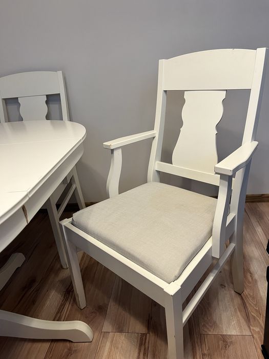 Stół INGATORP IKEA plus 4 krzesla biały